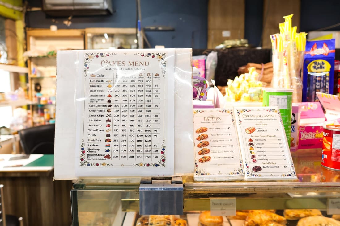 Nisha Cake Studio Indirapuram bakery counter for pickup and delivery
